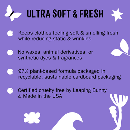 Plant-Based Fabric Softener Dryer Sheets